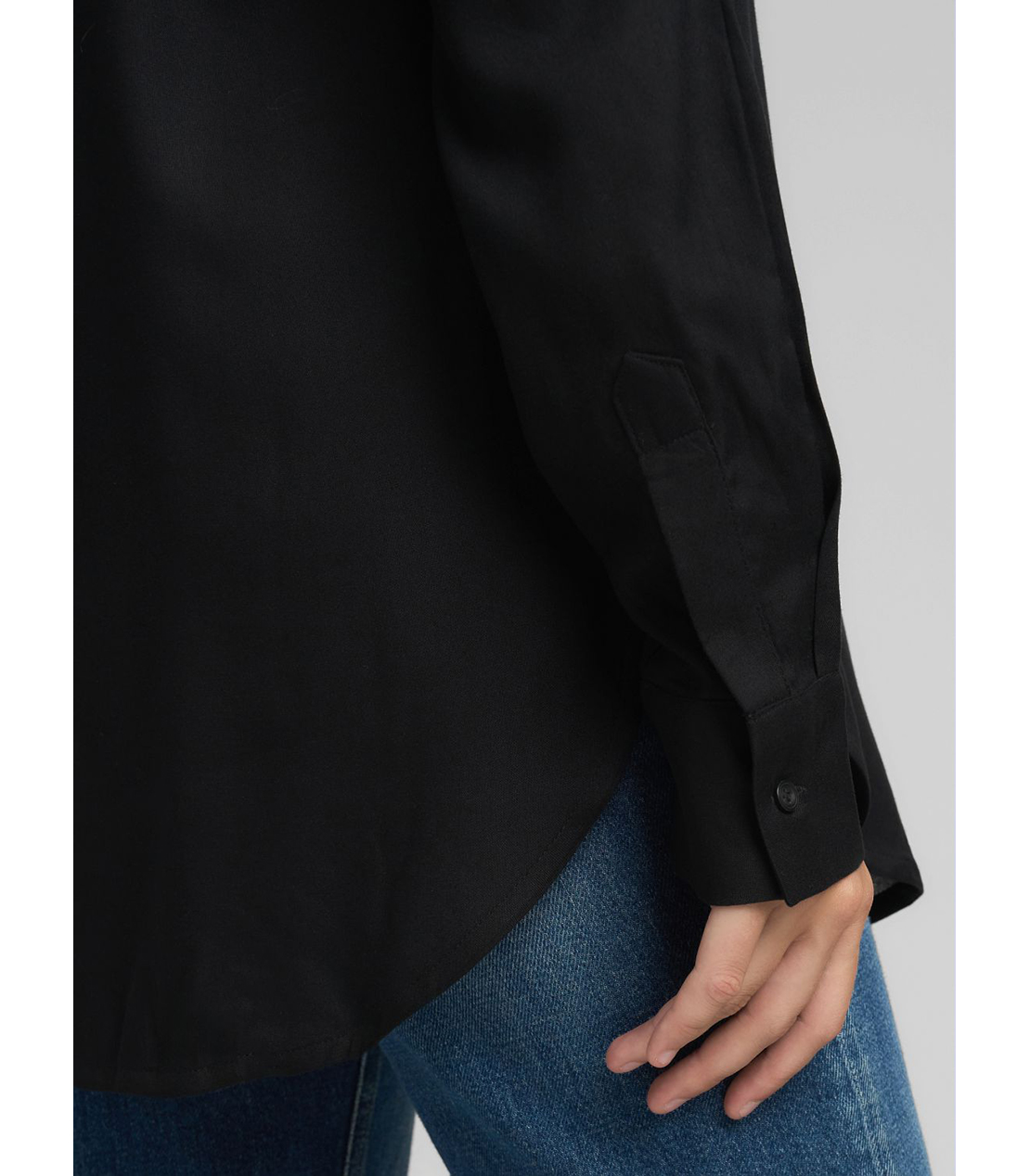 ストレートフィットロングシャツ 詳細画像 ブラック 7